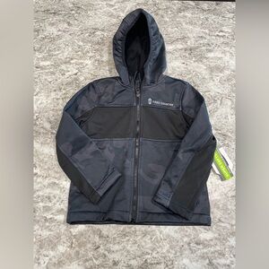 Free Country Soft Shell jacket boy 4 Black & Gray NWT